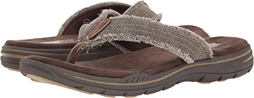 Skechers Herren Evented Arven Sandalen, Chocolate Canvas, 44.5 EU von Skechers