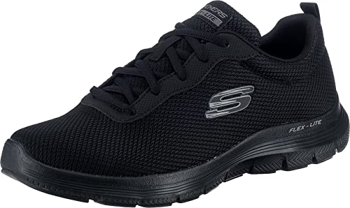 Skechers Herren Flex Advantage 4.0 Providence Sneaker, Black Mesh/Pu/Black Trim, 48.5 EU von Skechers