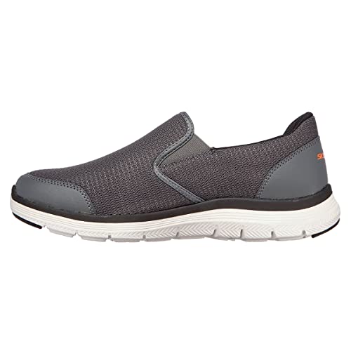 Skechers Herren Flex Advantage 4.0 Tuscan Sneaker, Charcoal Mesh Pu Orange Trim, 41 EU von Skechers