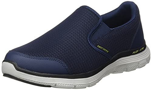 Skechers Herren Flex Advantage 4.0 Tuscan Sneaker, Navy Mesh Pu Lime Trim, 42 EU von Skechers