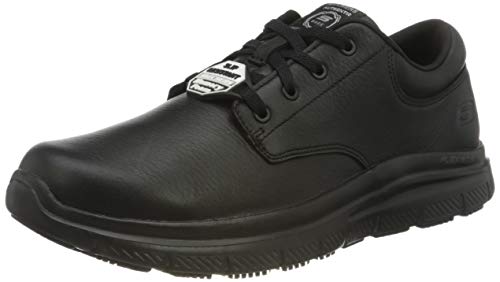 Skechers Herren Flex Advantage Sr Fourche Uniform-Schuh, Black Leather, 48.5 EU von Skechers