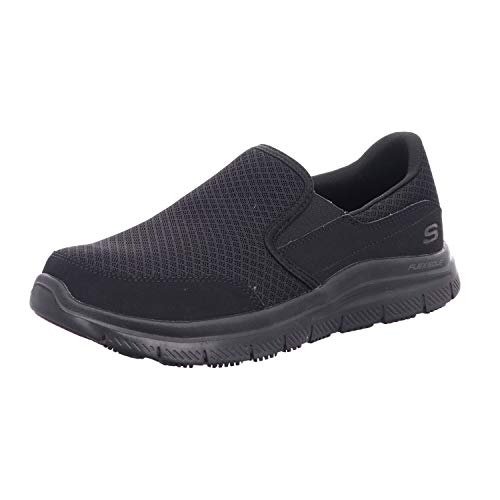 Skechers Herren Flex Advantage Sr Mcallen Küchenschuhe, Black Mesh Water Stain Repellent Spray, 45 EU von Skechers