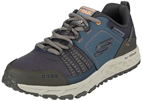 Skechers Herren Escape Plan Oxford, Marineblau/Orange, 42.5 EU von Skechers