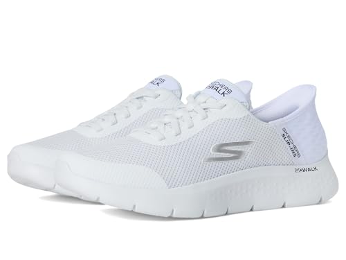 Skechers Herren Free Slip-ins: Go Walk Flex Hands Up Sneaker, Weiss/opulenter Garten, 40 EU X-Weit von Skechers