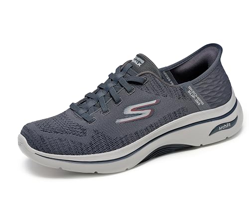 Skechers Herren Freihändige Slip-Ins Go Walk Arch Fit 2.0 Grand Select 2 Sneaker, Anthrazit und rotes Textil, 42 EU Skechers Herren Freihändige Slip-Ins Go Walk Arch Fit 2.0 Grand Select 2 Sneaker, Anthrazit und rotes Textil, 42 EU von Skechers
