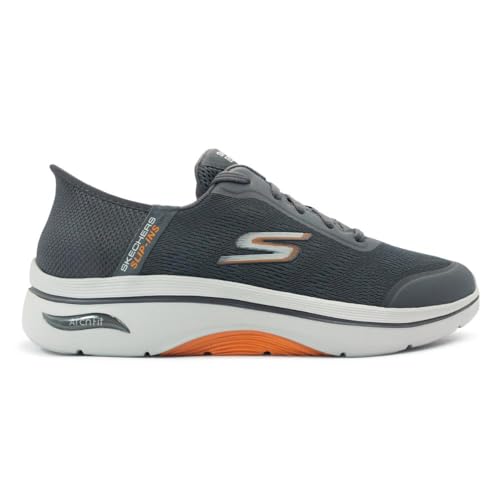 Skechers Herren Freihändige Slip-Ins Go Walk Arch Fit 2.0 Simplicity 2 Sneaker, Charcoal and Orange Textile Synthetic, 39.5 EU Skechers Herren Freihändige Slip-Ins Go Walk Arch Fit 2.0 Simplicity 2 Sneaker, Charcoal and Orange Textile Synthetic, 39.5 EU von Skechers