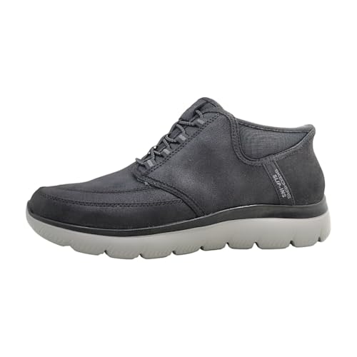 Skechers Herren Summits Siegul Sneaker, Black Suede/Charcoal Trim, 43 EU von Skechers