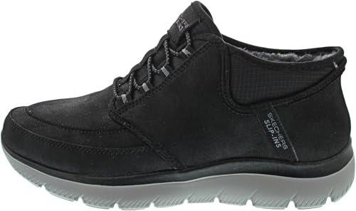 Skechers Herren Summits Siegul Sneaker, Black Suede/Charcoal Trim, 47.5 EU von Skechers