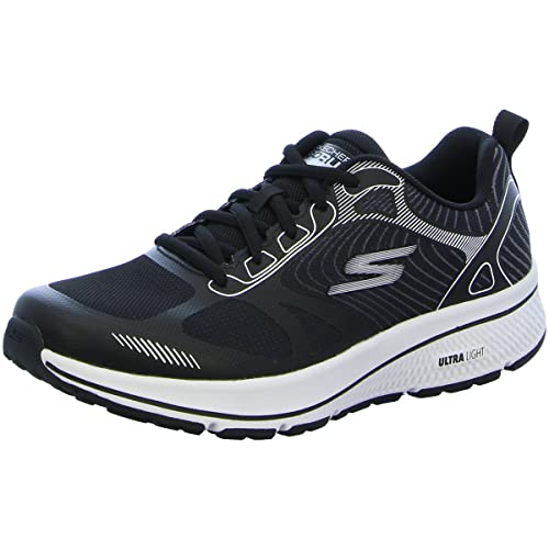 Skechers Herren Go Run Consistent Fleet Rush Sneaker, Black Textile Synthetic White Trim, 46 EU von Skechers