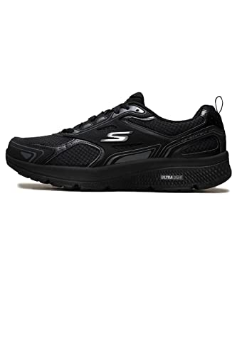 Skechers Herren GO Run CONSISTENT Sneaker, Black Leather Synthetic Charcoal Trim, 40 EU von Skechers