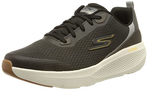 Skechers Herren GO Run Elevate ORBITER Running Shoes, Black and Grey Textile, 44.5 EU von Skechers