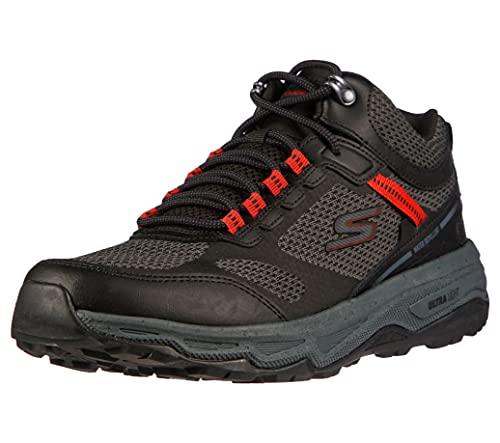 Skechers Herren GO Run Trail Altitude Element Wanderstiefel, Black and Charcoal Leather/Textile/Synthetic, 45.5 EU von Skechers