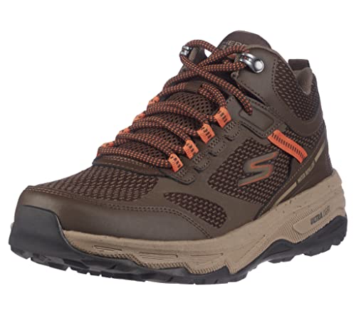 Skechers Herren GO Run Trail Altitude Element Wanderstiefel, Brown and Orange Leather/Textile/Synthetic, 41 EU von Skechers