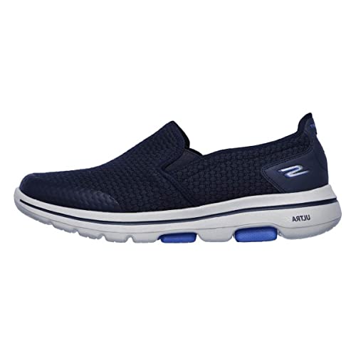 Skechers Herren Go Walk 5 Apprize Slip On Sneaker, Navy Textile Synthetic White Trim, 44 EU von Skechers