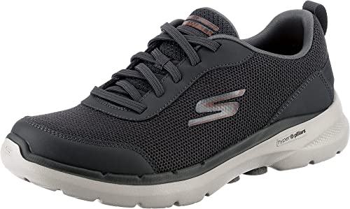 Skechers Herren Go Walk 6 Bold Knight Sneaker, Charcoal, 40 EU von Skechers