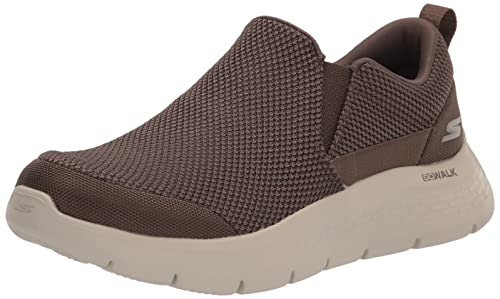 Skechers Herren GO Walk Flex Impeccable II Sneaker, Khaki Textile, 42.5 EU von Skechers