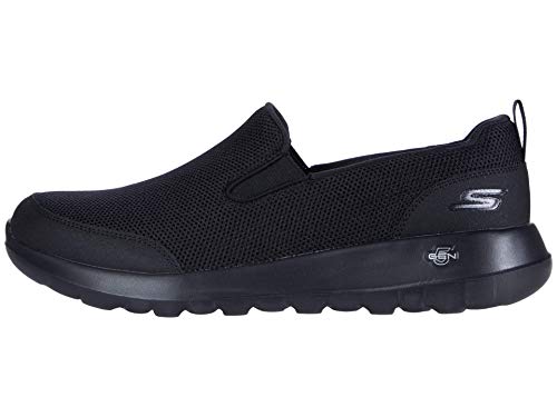 Skechers Herren GO Walk MAX CLINCHED Sneaker, Black Textile/Black Trim, 45.5 EU von Skechers