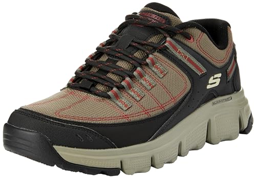 Skechers Herren Gipfel bei Sneaker, Olive Synthetic Mesh Black Trim, 39.5 EU von Skechers