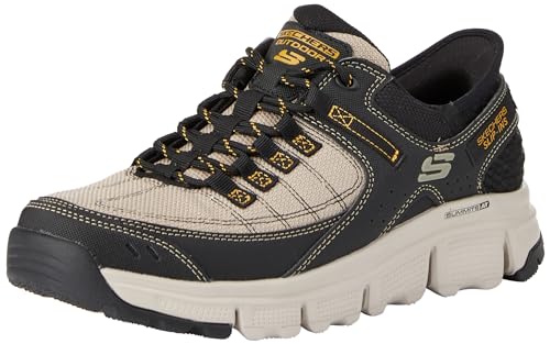 Skechers Herren Gipfel bei Sneaker, Taupe Synthetic Mesh Black Trim, 39.5 EU von Skechers