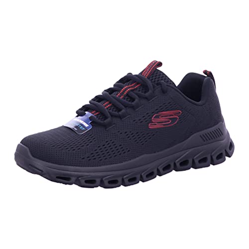 Skechers Herren Sneaker, Memory Schaum, Black Mesh Red Trim, 39 EU von Skechers