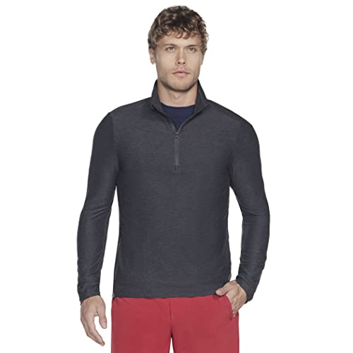 Skechers Herren Go Dri All Day Quarter Zip Langarmshirt, Asphalt, Mittel von Skechers