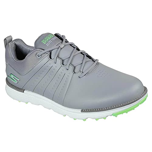 Skechers Herren Go Elite Tour Sl Wasserdichter Golfschuh Sneaker, Grau/Limette, 43 EU von Skechers