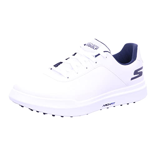 Skechers Herren Go Golf Drive 5 Golfschuhe ohne Spikes, Weiß Marineblau, 46 EU von Skechers