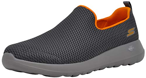 Skechers Herren Go Max-Athletic Air Mesh Slip on Walking Shoe, Charcoal/Orange, 10.5 Wide von Skechers