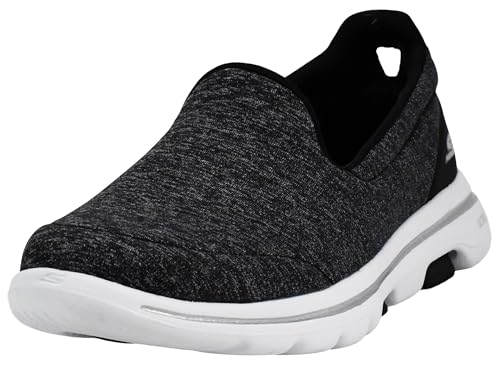 Skechers Herren Go Max-Athletic Air Mesh Slip on Walking Shoe, Schwarz/Weiß, 9 Wide von Skechers