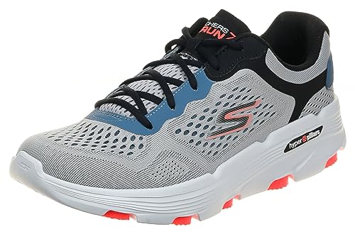 Skechers Herren Go Run 7.0 Sneaker, Grau und mehrfarbiges Textilsynthetik, 45 EU von Skechers