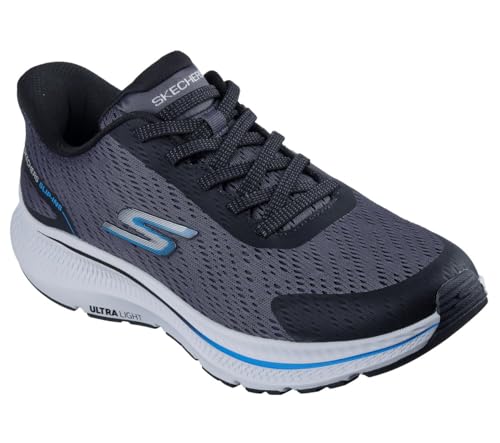 Skechers Herren Go Run Consistent 2.0 Worldview Sneaker, Charcoal and Black Textile, 43.5 EU von Skechers