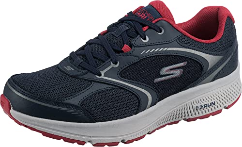 Skechers Herren Go Run Consistent Specie Sneaker, Navy And Red Leather Textile, 44 EU von Skechers