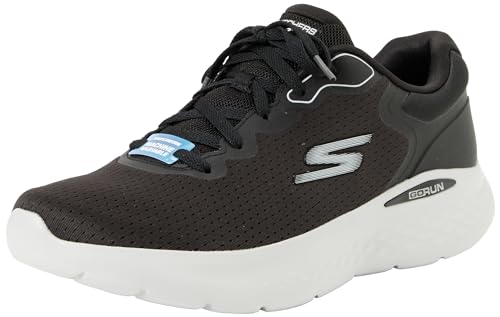 Skechers Herren Go Run Lite Anchorage Sneaker, Schwarz und Grau Textil-Synthetik, 46 EU von Skechers