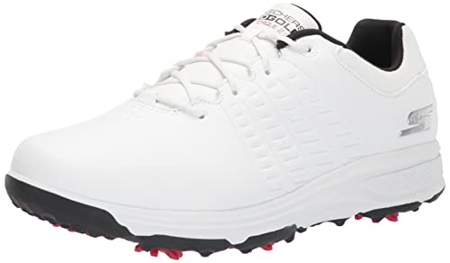 Skechers Herren Go Torque Pro Waterproof Golf Shoe Sneaker, White/Black Sole, 42 EU Weit von Skechers