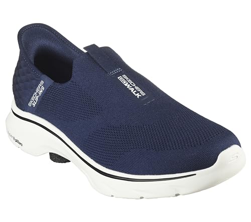 Skechers Herren Go Walk 7 Easy On 2 Sneaker, Navy Textile/Synthetic, 41 EU von Skechers