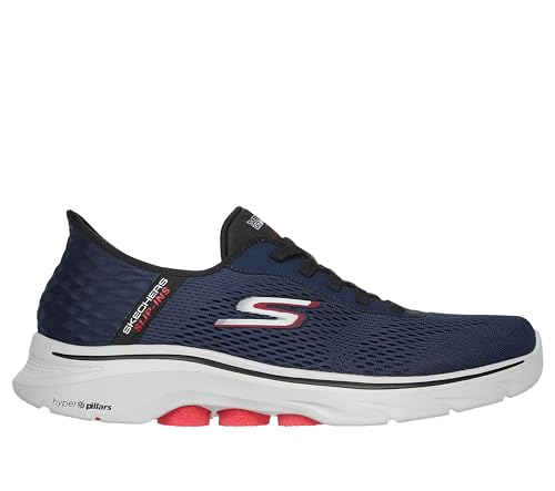 Skechers Herren Go Walk 7-Free Hand 2 Sneaker, marineblau / rot, 8.5 Wide von Skechers