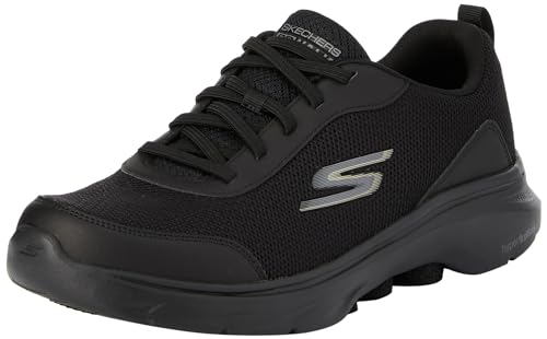 Skechers Herren Go Walk 7 Sneaker, Schwarzes Textil-Synthetik, 40 EU von Skechers