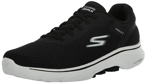 Skechers Herren Go Walk 7 Sneaker, Schwarzes Textil-Synthetik, 41.5 EU von Skechers