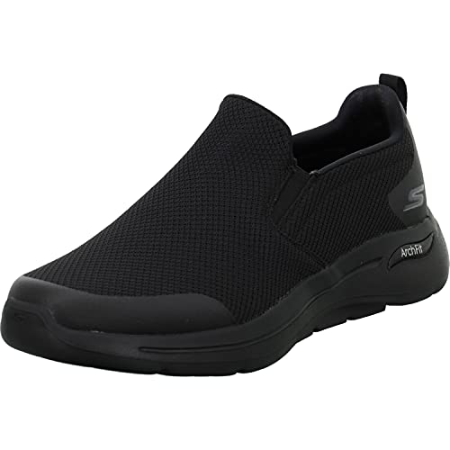 Skechers Herren Go Walk Arch Fit Togpath sneakers, Black Textile Synthetic Black Trim, 45 EU von Skechers