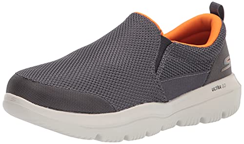 Skechers Herren Go Walk Evolution Ultra-einwandfrei Sneaker, Anthrazit-Orange, 47 EU X-Weit von Skechers