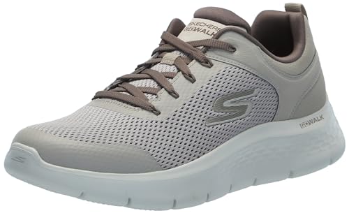 Skechers Herren Go Walk Flex Independent Sneaker, Hellbraunes Synthetisches Textil, 45.5 EU von Skechers