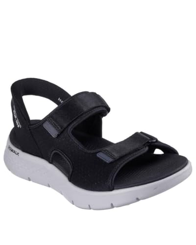 Skechers Herren Go Walk Flex Sandal Easy Entry Sportsandale, Black and Gray Textile, 48 EU von Skechers