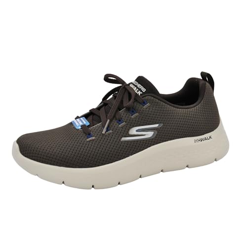 Skechers Herren Go Walk Flex Vespid Sneaker, Brown Textile, 47 EU von Skechers