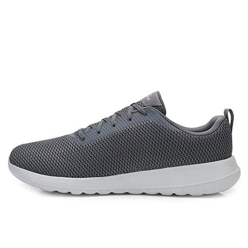 Skechers Herren Go Walk Max Effort Sneaker, Charcoal Textile Trim, 39.5 EU von Skechers