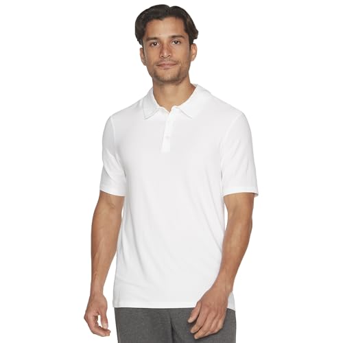 Skechers Herren Godri All Day Polo Shirt, Weiss/opulenter Garten, XX-Large von Skechers