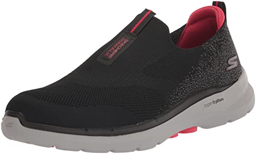Skechers Herren Gowalk 6 – Stretch-Passform Zum Reinschlüpfen, Athletischer Performance-wanderschuh Walking-Schuh, Schwarz, 42 EU X-Weit von Skechers