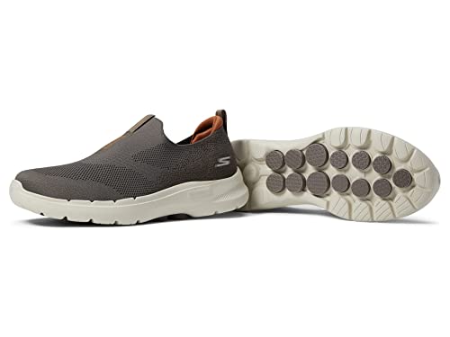 Skechers Herren Gowalk 6-Stretch Fit Slip-on Athletic Performance Walkingschuh, Taupe, 43 EU Weit von Skechers