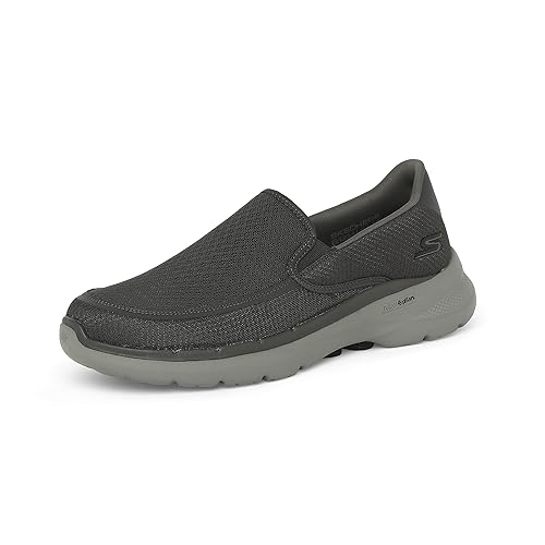 Skechers Herren Gowalk 6 – elastischer Stretch-Slipper, athletischer Performance Walking-Schuh, anthrazit, 44 EU von Skechers