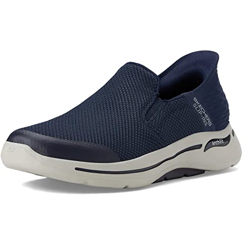 Skechers Herren Gowalk Arch Fit Slip-In-Athletic Slip-on Freizeit-Wanderschuhe mit luftgekühltem Schaumstoff-Sneaker, Marineblau, 47.5 EU, (216259-NVY) von Skechers