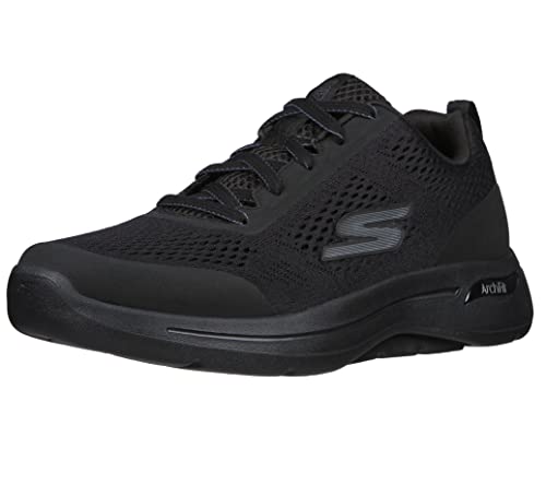 Skechers Herren Gowalk Arch Fit-athletischer Workout-Wanderschuh mit luftgekühltem Schaumstoff Sneaker, Schwarz, 43 EU X-Weit von Skechers